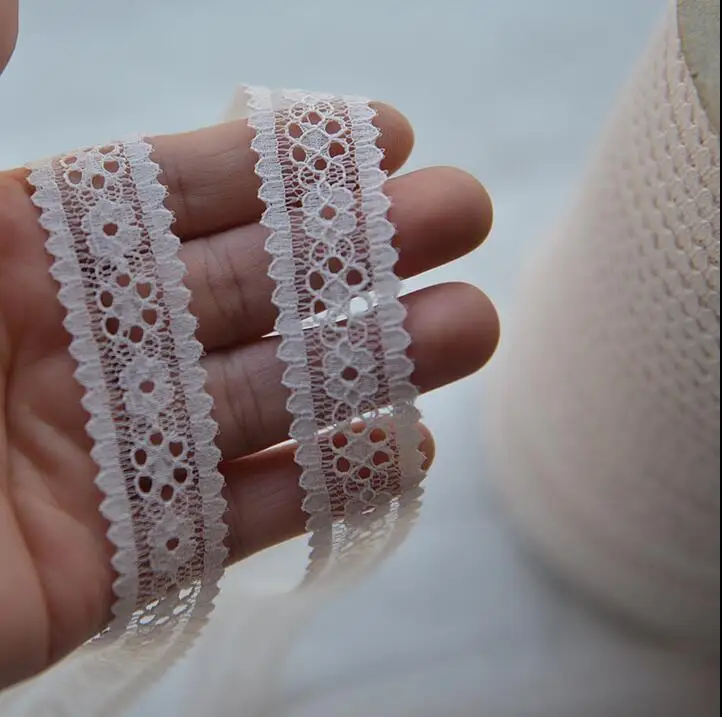 Светло-розовая эластичная кружевная отделка 5 метров вышивка своими руками