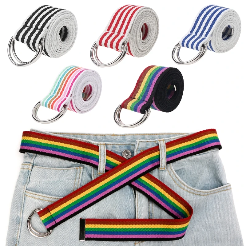 Новинка 2020 Женский поясной ремень с металлической пряжкой двойные кольца