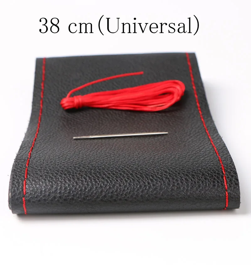 Red Thread 38cm Рулевое колесо крышка Диаметром 36 см 38 см 40 см/Оптовые Поставки Не Выцветают руль Кожаная оплетка рулевого Колеса - Название цвета: Red Thread 38cm