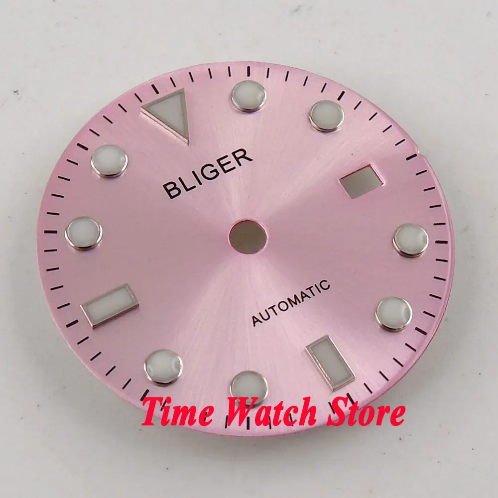 28 5 мм розовый циферблат Дата светящийся подходит для DG2813 MIYOTA 8215 механизм D89|watch