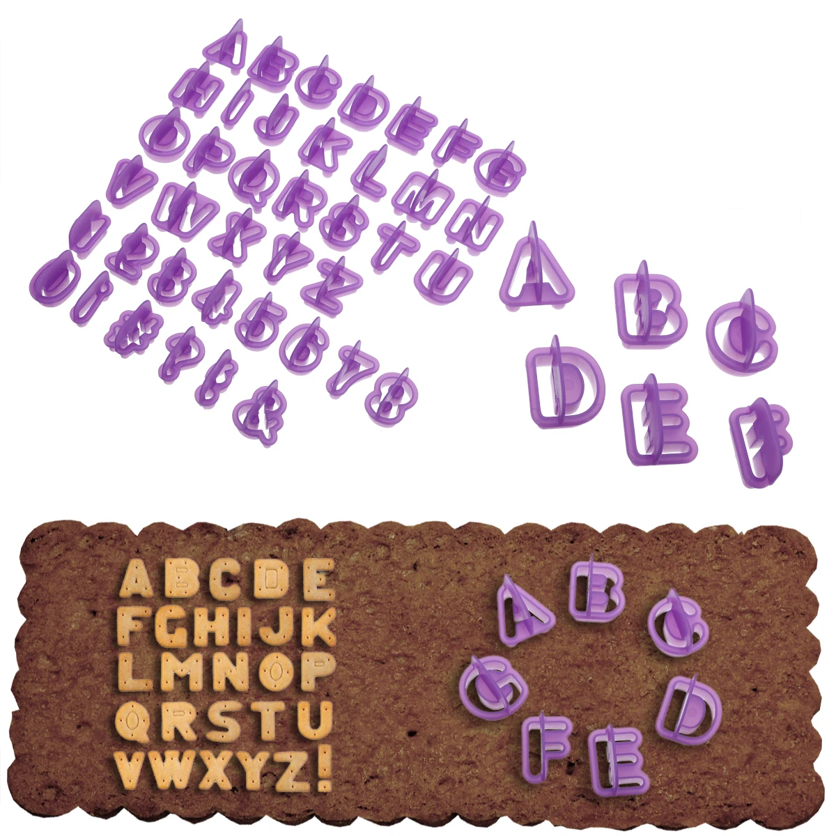 

40pcs/Set Alphabet Number Fondant Cutter Character Cake Decor Mould Fondant Icing Cutter Mold For DIY Baking Tools
