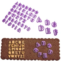 40pcsset alphabet number fondant cutter character cake decor mould fondant icing cutter mold for diy baking tools