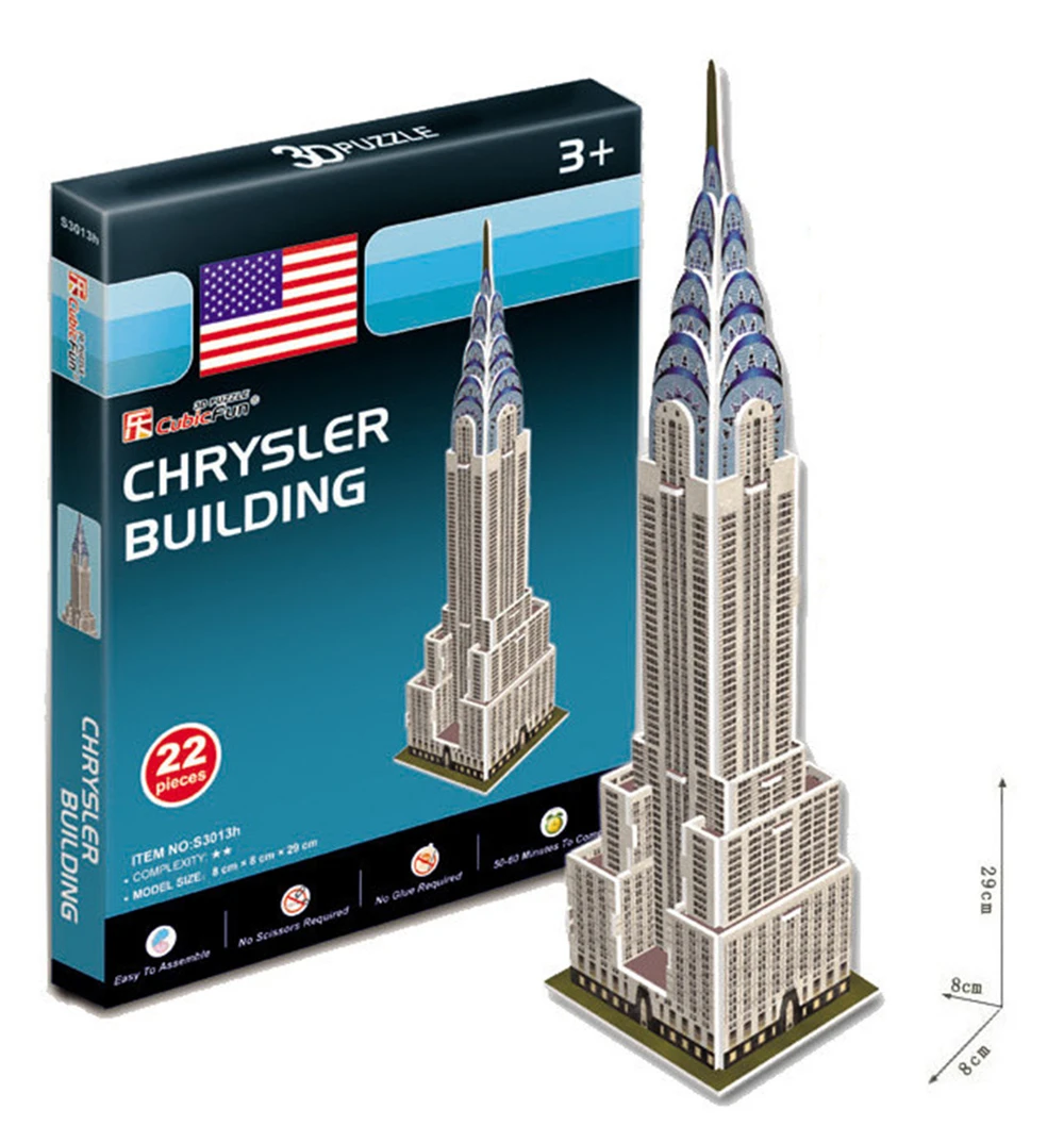 Chrysler строительные 3D пазлы Дети мальчик девочка бумага для моделирования DIY