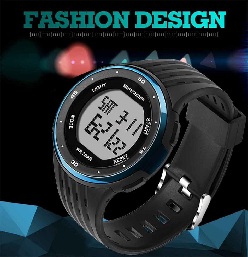 SANDA 338 Fashion Sport Watch Women Electronic LED Digital Watch Waterproof Ladies Wrist watches montre femme relogio feminino