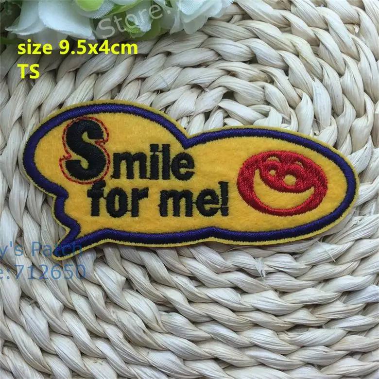 Популярные спортивные Yes Happy Smile DREAM слова вышитые железные на вышивать на пачках одежда шляпа-сумка для обуви образец аппликации - Цвет: 10 pcs of style 25