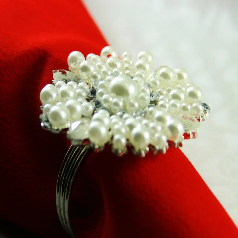 Свадебный держатель для салфеток с жемчужинами и кристаллами|napkin holder|napkin holders