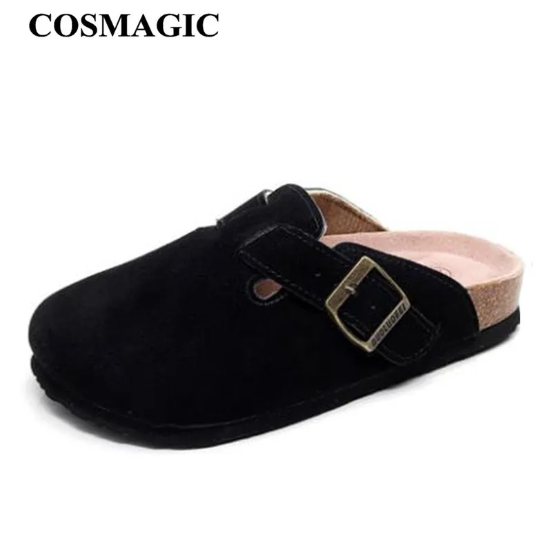 COSMAGIC 2019 модные Для мужчин пляжные Тапочки на корковой подошве летние однотонные