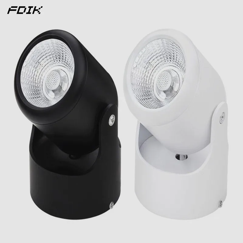 Поверхностный монтаж вращение на 360 ° COB светодиодные светильники 7 Вт 9 12 15