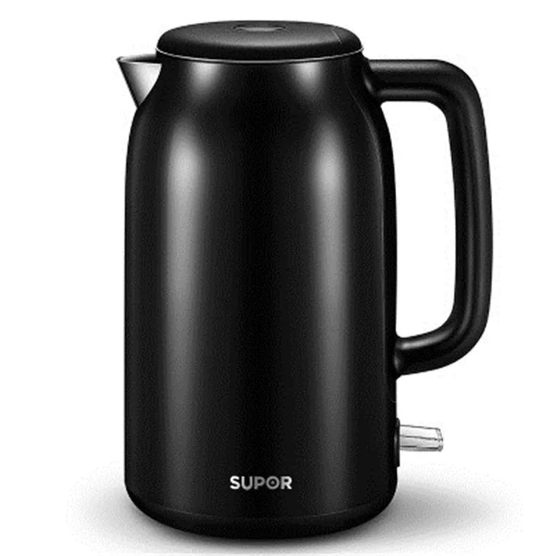 Black 1.7L электрический чайник для воды 1500 Вт большой Мощность быстрая Кипения Электрический нагрев воды горшок 220 В бытовой газовый котел водонагреватель - Цвет: Black