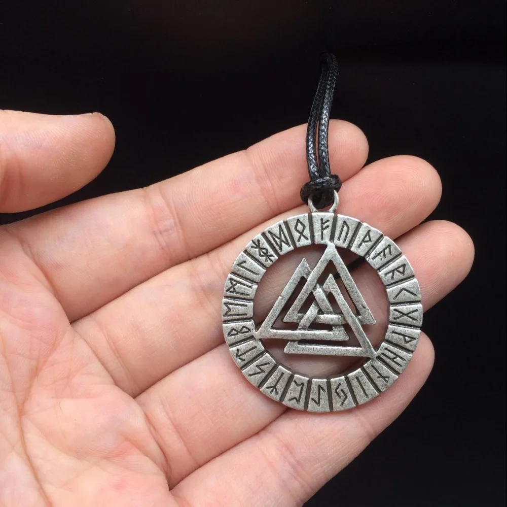 Nordic Vikings Rune Amulet Pendant Necklace Viking Knot Original pendant necklace Talisman jewelry | Украшения и аксессуары