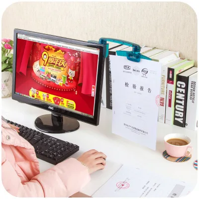 

Korea Creative Computer Display Special Document Document Input Typewriting Entry Clip / Paper Holder
