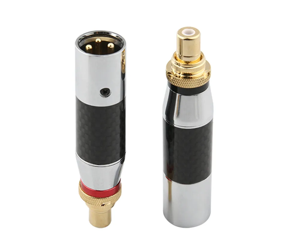 RCA XLR штекер для мужчин и женщин DIY Аудио адаптер Высокое качество XLR 3Pin динамик RCA разъем позолоченный AUX для микрофона