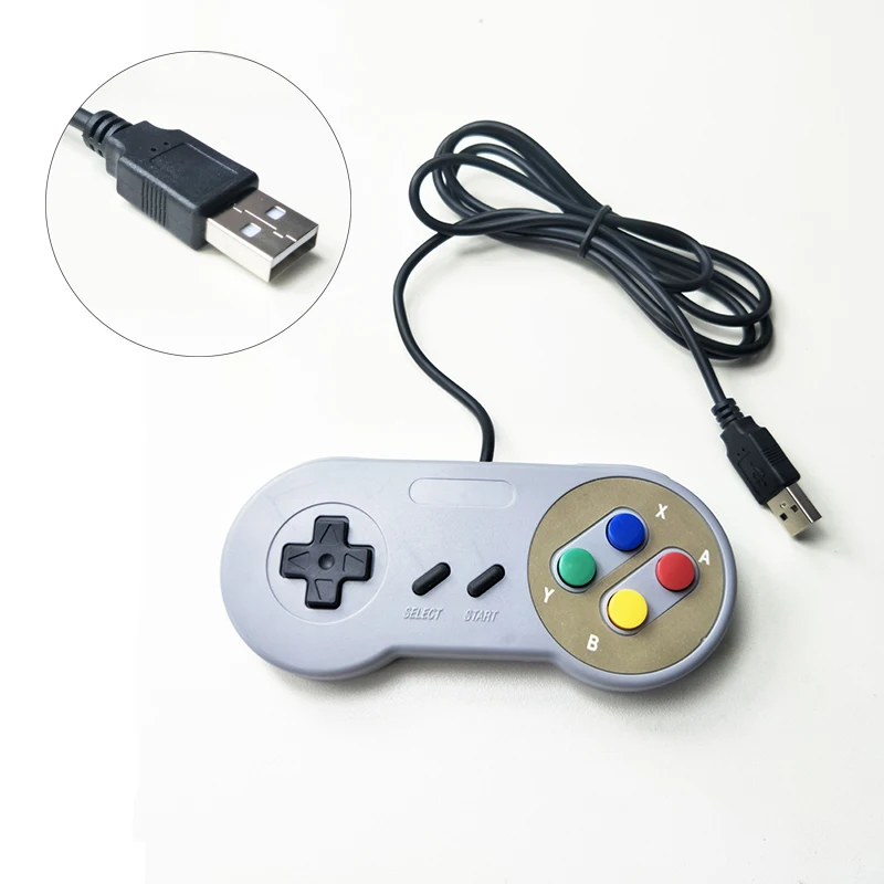 HAOBA New Retro Classic USB Controller PC Controllers Joypad Joystick Replacement for SNES Windows MAC Wholesale | Электроника