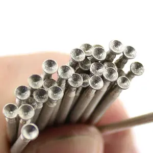 30 шт. алмазная шлифовальная головка Bur, 3 мм, 18 дюйма, сферические вогнутые нефритовые резьбовые заусенцы, вращающиеся насадки для Dremel, аксессуары стандарта