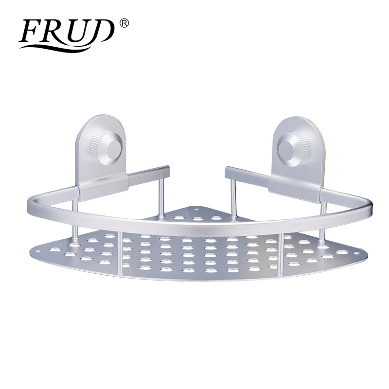 FRUD новые полки для ванной комнаты пространство алюминиевый Душ угловая полка