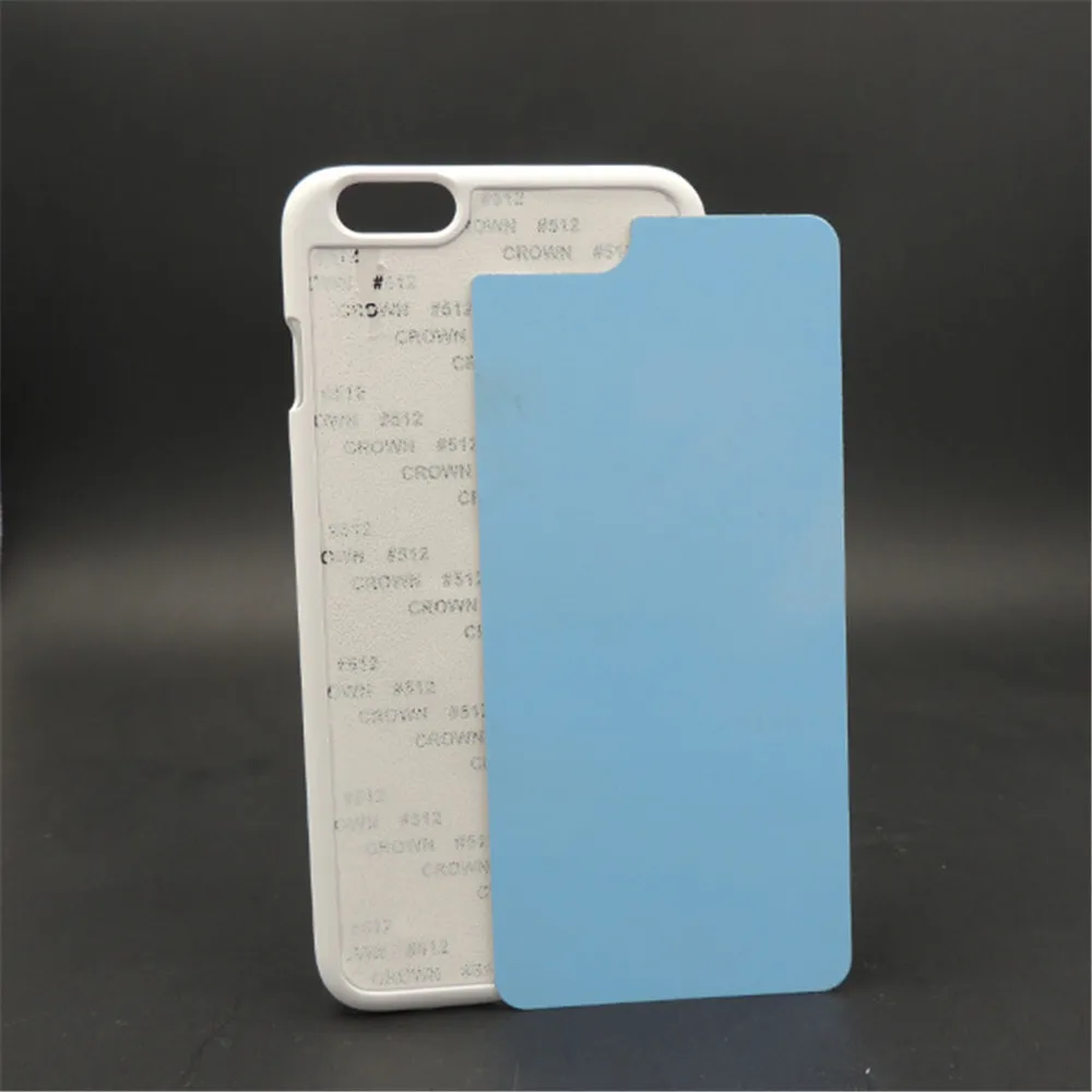 10pcs/lot Rubberized Plastic Sublimation Blank Case Cover For iPhone 6 6s 6S Plus Aluminium Inserts Glue DIY |