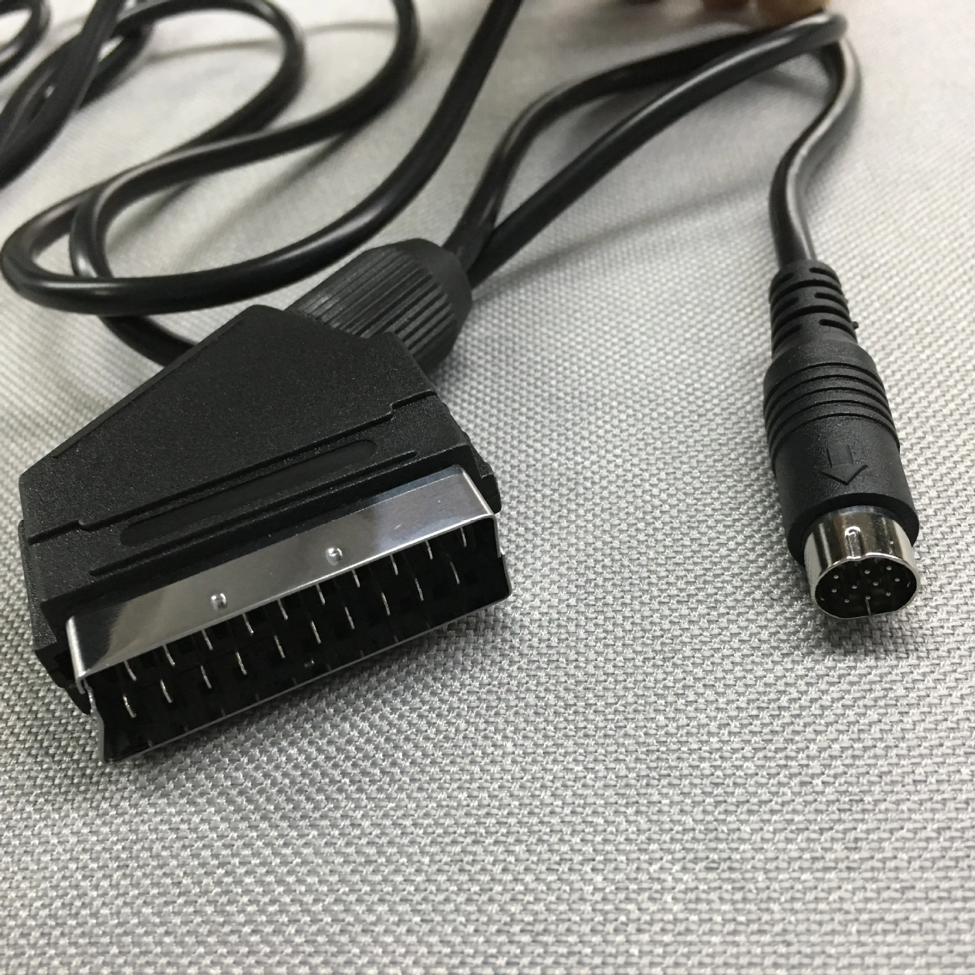 fzqweg black 1 8m6ft scart av tv video cable lead for sega saturn ntsc pal version free global shipping