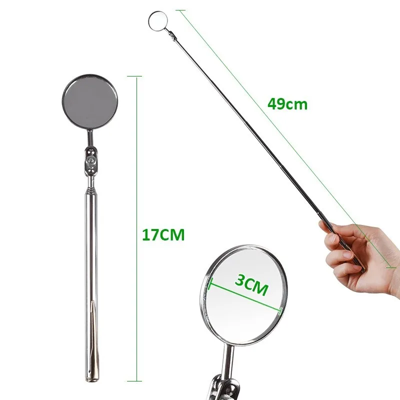 Automotive Telescopic Detection Lens Inspection Hand Tool Ronde Spiegel Uitbreiding Car Hoek View Pen |