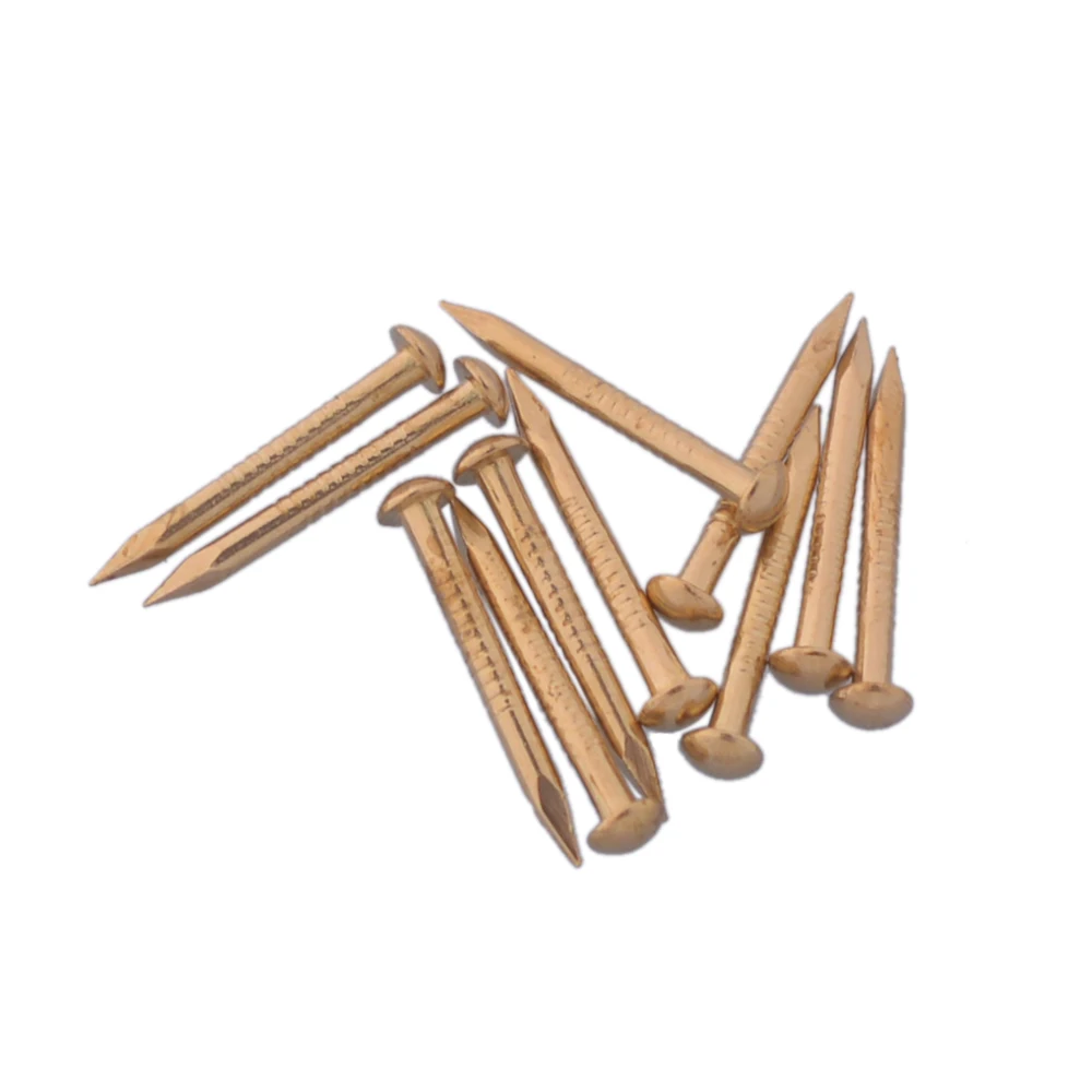 21X2MM китайская архаизма круглая головка золото Античная Чистая медь и бронза