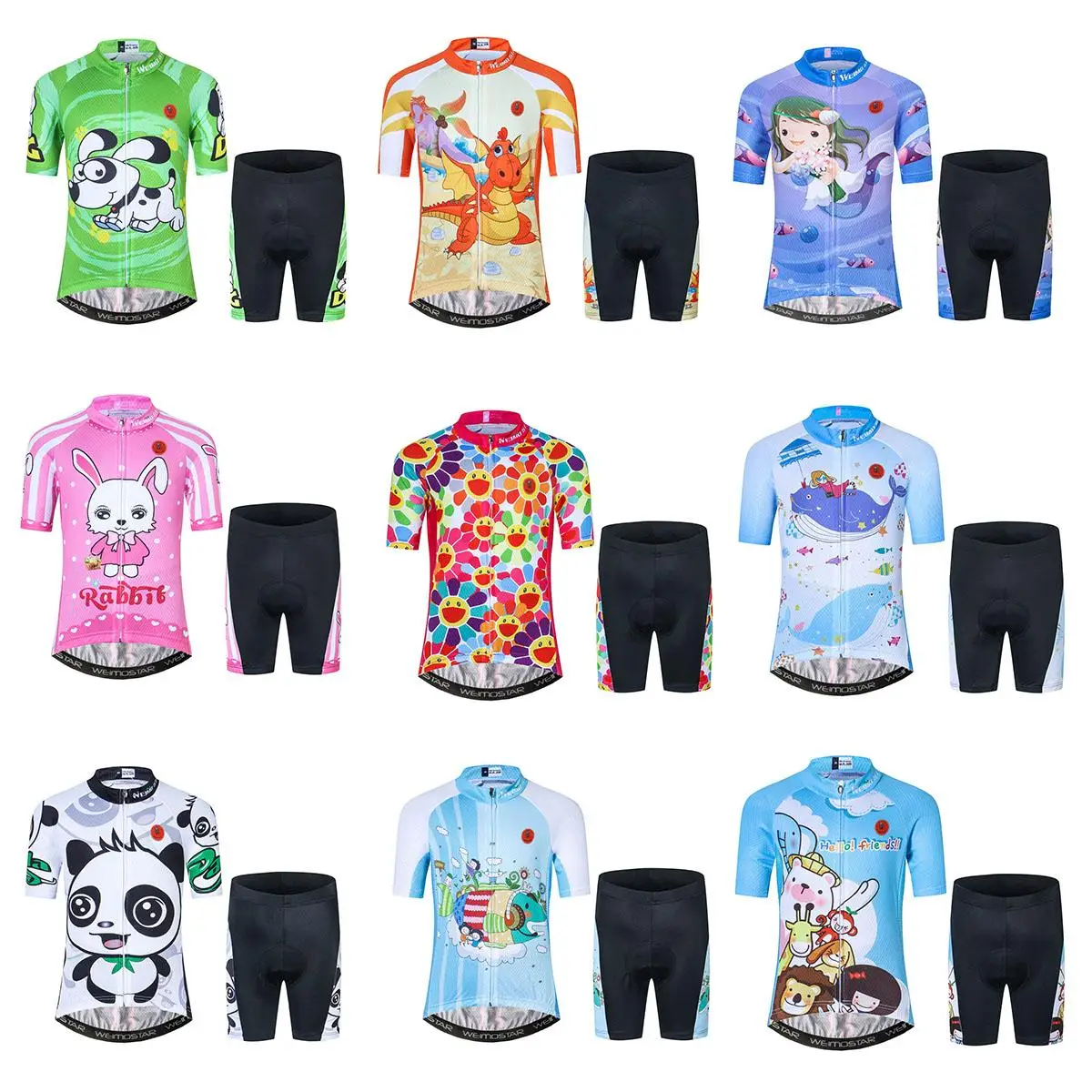 2020 дети Велоспорт Джерси комплекты Детская футболка с короткими рукавами на лето