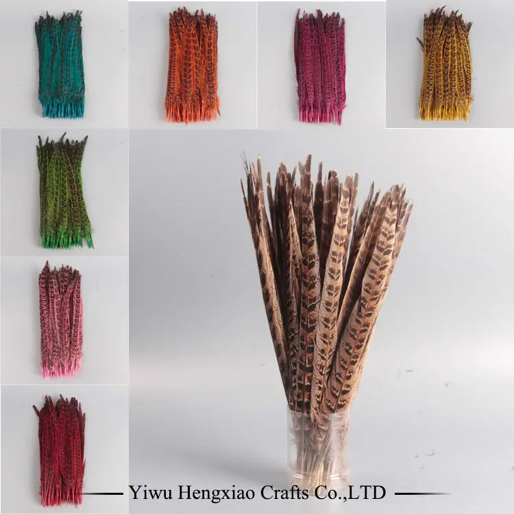 

28-35CM 20pcs DIY Pheasant Feather Fly Tying Sale Colourful Pheasant Feathers For Decoration Wedding Craft Wedding
