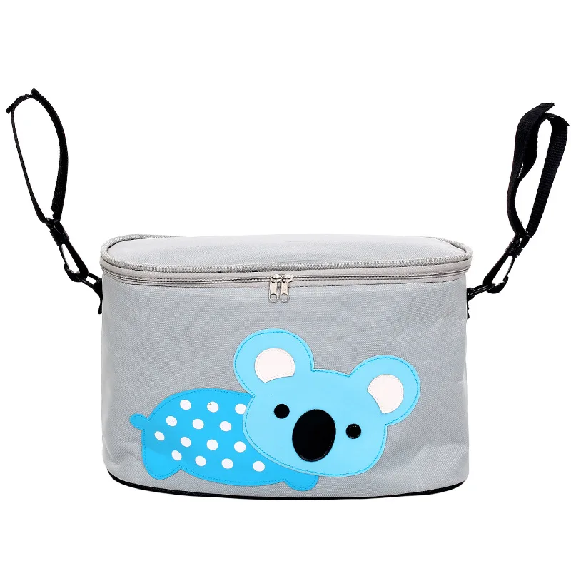 Koala Мультяшная сумка для коляски, аксессуары для детской коляски, органайзер для коляски с дельфином, многокамерная сумка для мам, корзина для хранения - Цвет: Koala