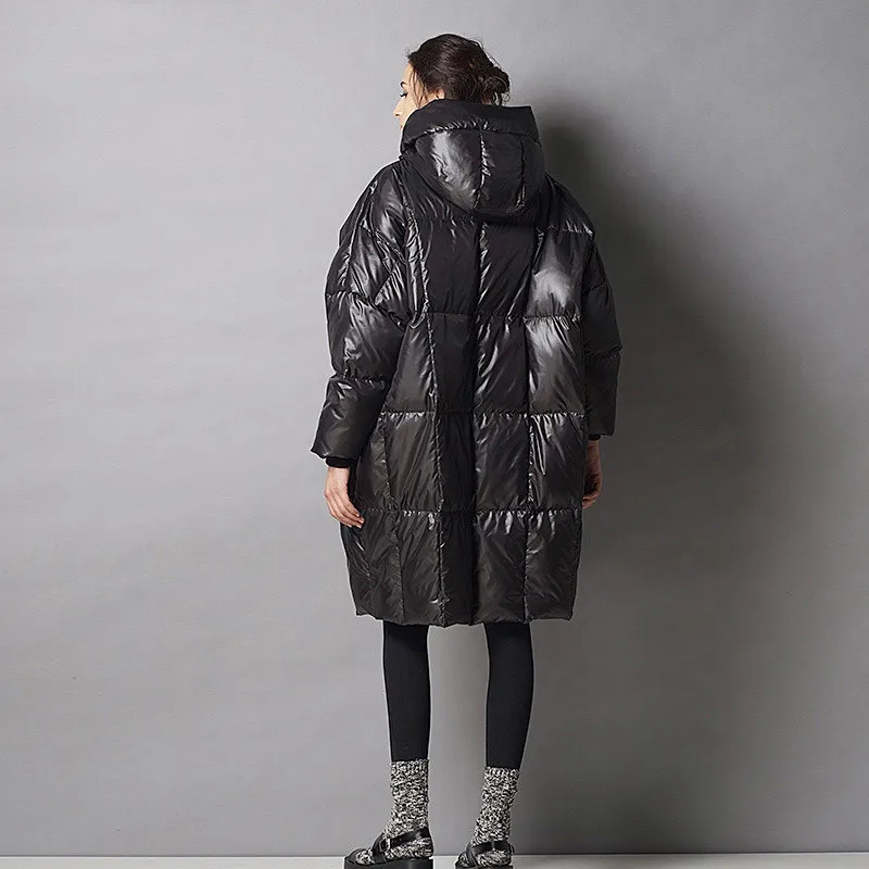 Plus Size XS-5XL Corduroy Thick Down Jacket 2019 New Winter Women Oversize Down Jacket and Coat Big Size Puffer Jacket W59