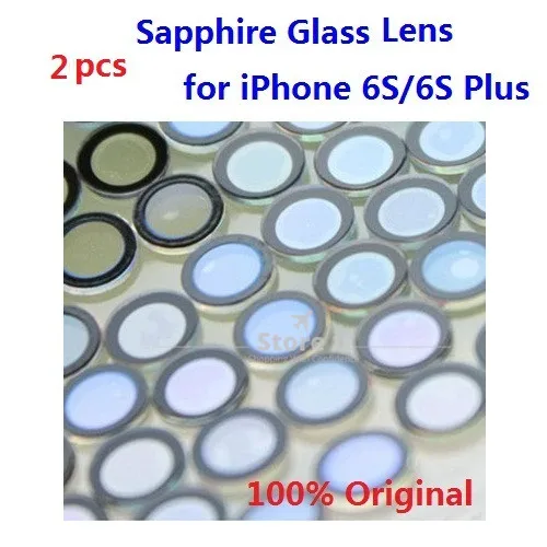 

2pcs Original Camera Glass Lens for iPhone 6S / iPhone 6S Plus; Sapphire Crystal Single Glass Without Frame + 3M Sticker