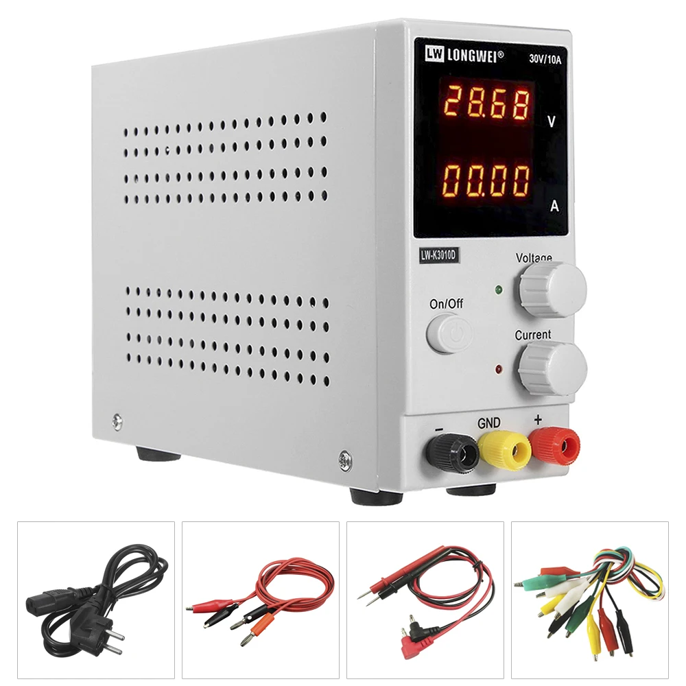 

LW-K3010D New Upgrade 4 Digit Display Adjustable DC Power Supply 30V 10A Voltage Regulator Repair Rework Laboratory Power Supply