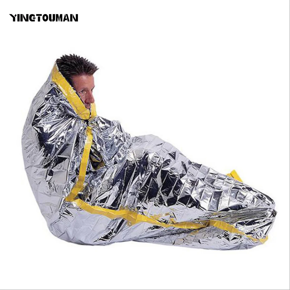 

YINGTOUMAN 200*100CM Emergency Blankets Outdoor Camping Thermal Blanket Survival Kits Rescue Insulation Curtain Life-saving