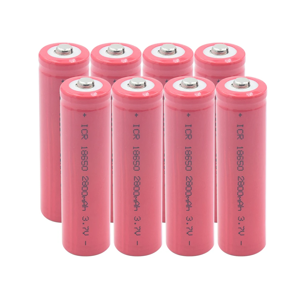 8 PCS 18650 аккумулятор 3,7 V 2800mAh перезаряжаемый литиевый аккумулятор с непрерывным разрядом, электронный Аккумулятор для фонарика, фонарь, игрушка - Цвет: 8 PCS