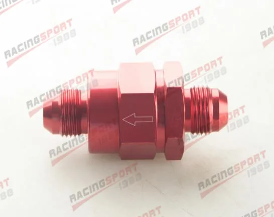 RED AN-8 AN8-8AN 8AN заготовка обратный клапан воды топливного масла алюминий - Цвет: RED