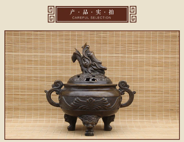 Fengshui 3 цвета курильница для благовоний креативный домашний маятник трехногий медь кадильница Латунь Курильница с Буддой дракон