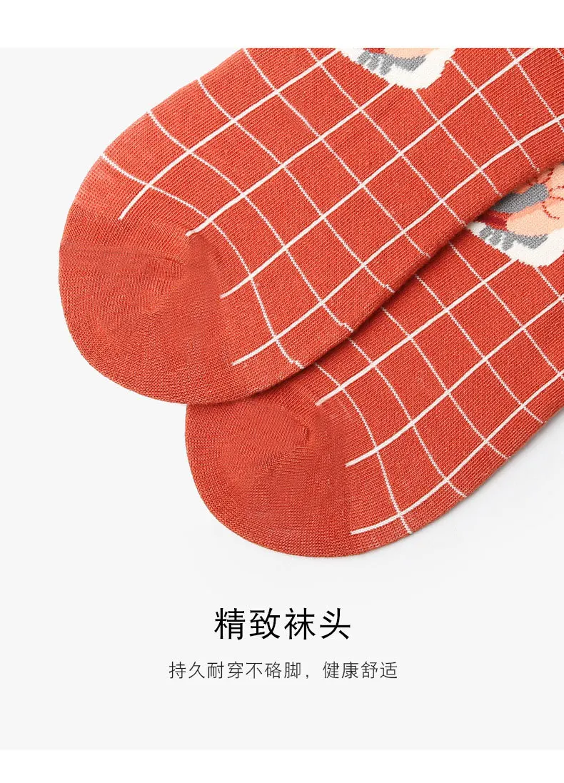 Мужские носки из чесаного хлопка, Harajuku, цветные, веселые, с креветкой, улыбающееся лицо, длинные, теплые, нарядные носки для мужчин, для свадьбы, рождественский подарок