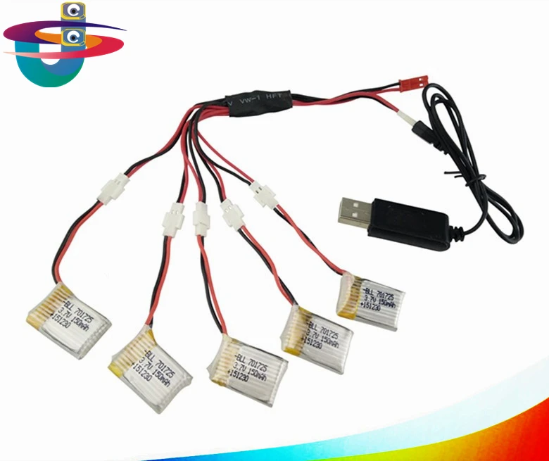 3 7 V 150mAh H8 Lipo батарея 5 шт и в 1 кабель зарядное устройство для JRC EACHIN Мини RC Quadcopter