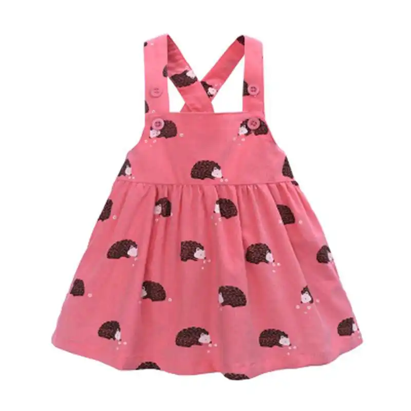 New Cartoon Girls Corduroy Princess Dress Summer Sleeveless Clothes Children Kids Backless Costume 1-6Y | Детская одежда и обувь