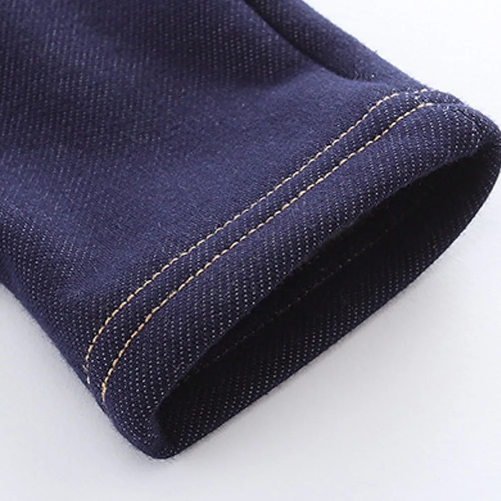 Baby Warm Pants Bright Jeans with Fleece Girls Boys Leggings Winter For Kids Trousers Children 12M 4T|leggings for babies|leggings baby girlbaby