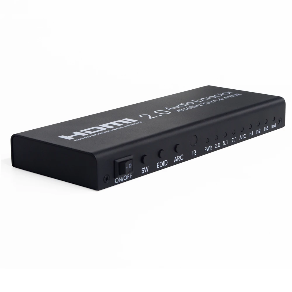 HDM2.0 аудио сплиттер HD 4 в 1 выход с разъединением HDMI коммутатор 4K60Hz AYSA-41V20 черный |
