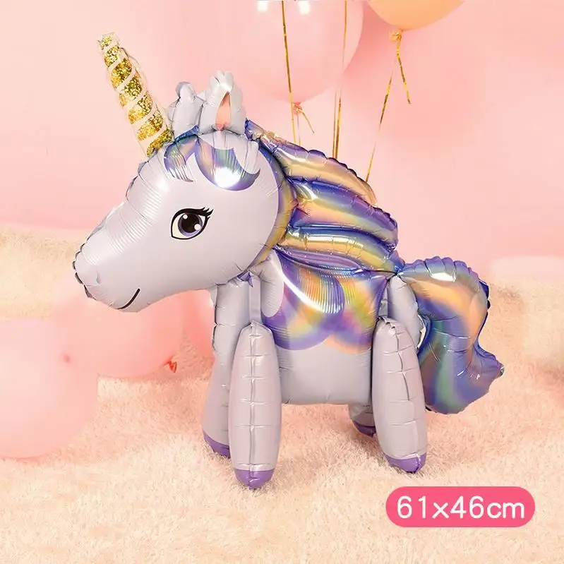 purple unicorn 1 шт. 100*97 см розовая маленькая лошадка фольгированные гелиевые шары воздушные шарики, детские игрушки на свадьбу, день рождения, вечерние принадлежности для декора животных - Цвет: purple unicorn