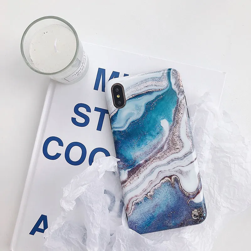 Цветной чехол для телефона Boucho iphone XS MAX XR X задняя крышка милые чехлы с абстрактным