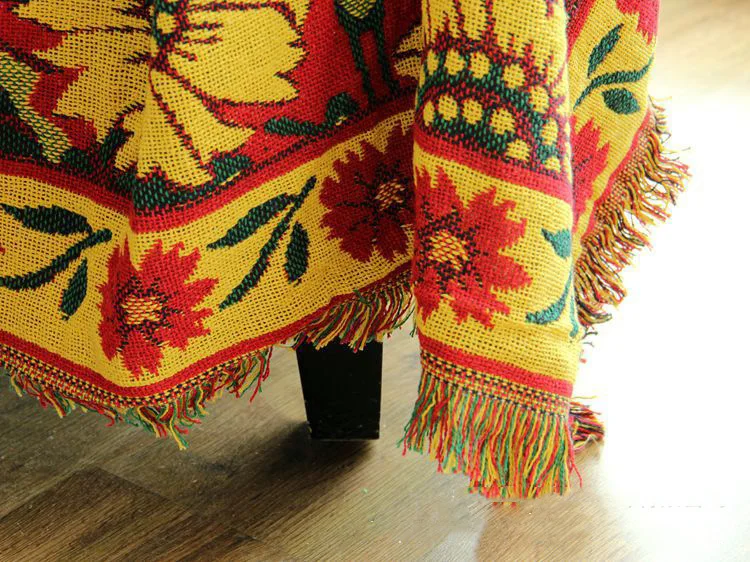 Трикотажное толстое теплое одеяло с кисточками из 100% хлопка мягкий диван ковер