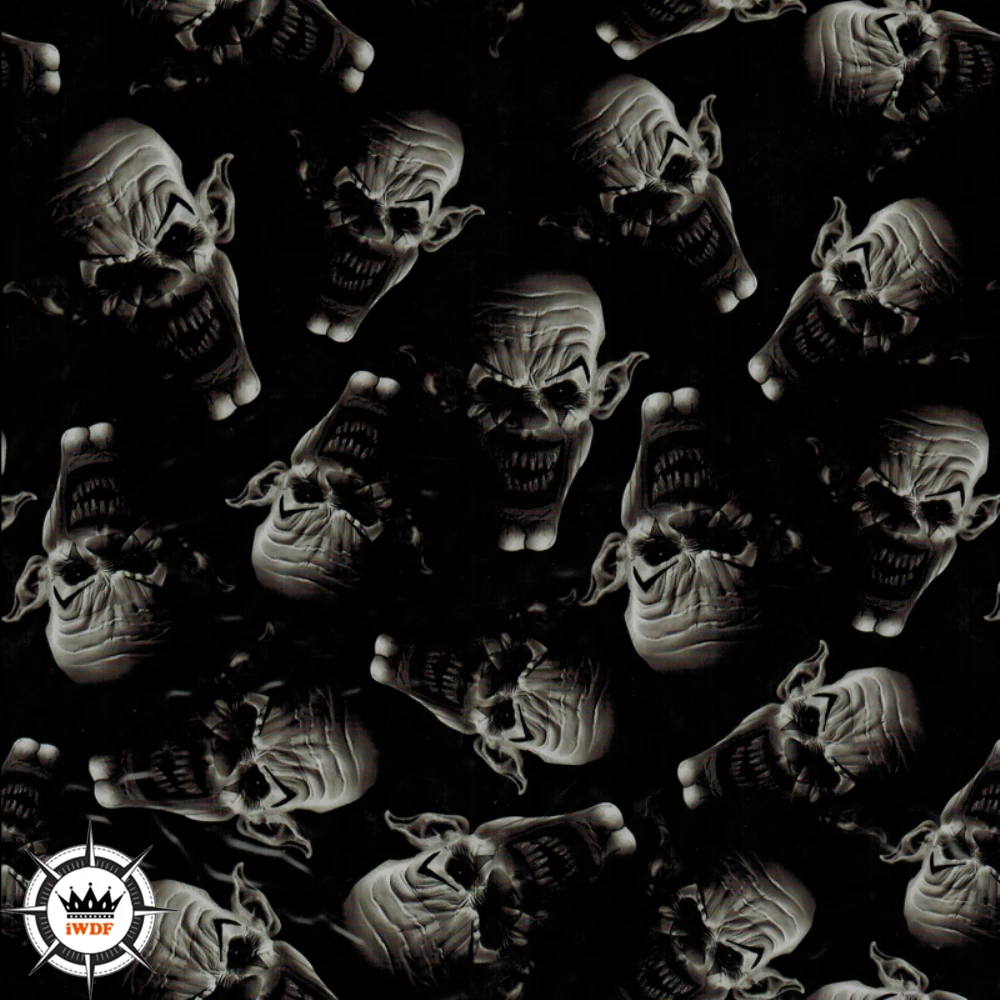 

WDF1057 10 square Meters Water Transfer Printing Film Width 0.5M Hydrographic Film clown skull