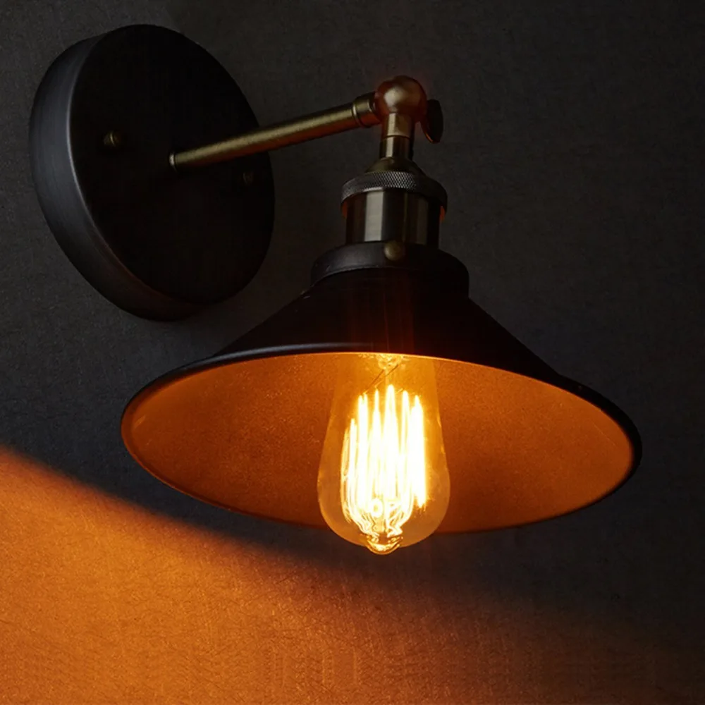 Винтажный промышленный настенный светильник с двойным зонтом лампа в стиле