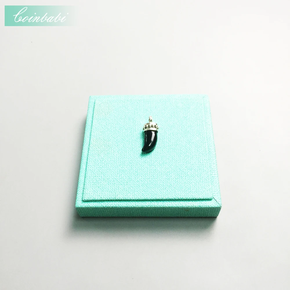 Кулон с тигровым зубом из серебра 925 пробы черный для женщин и мужчин подарок в