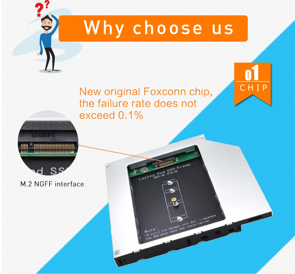 TISHRIC M.2 M2 NGFF 2nd Second ODD HDD SSD DVD Caddy жесткий диск SATA 12,7 мм Корпус для ноутбука ноутбук Optibay чехол