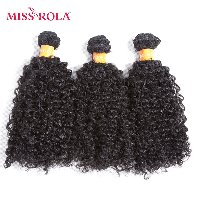 Синтетические вьющиеся волосы Miss Rola 1B # для наращивания 9 5 дюйма 6 шт./упак.