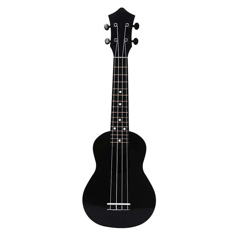 Черный 5 цветов 2" Гавайская гитара 4 Strings Guitarra акустического бас-гитара Музыкальные струнный инструмент для начинающих Для детей Подарки - Цвет: Черный