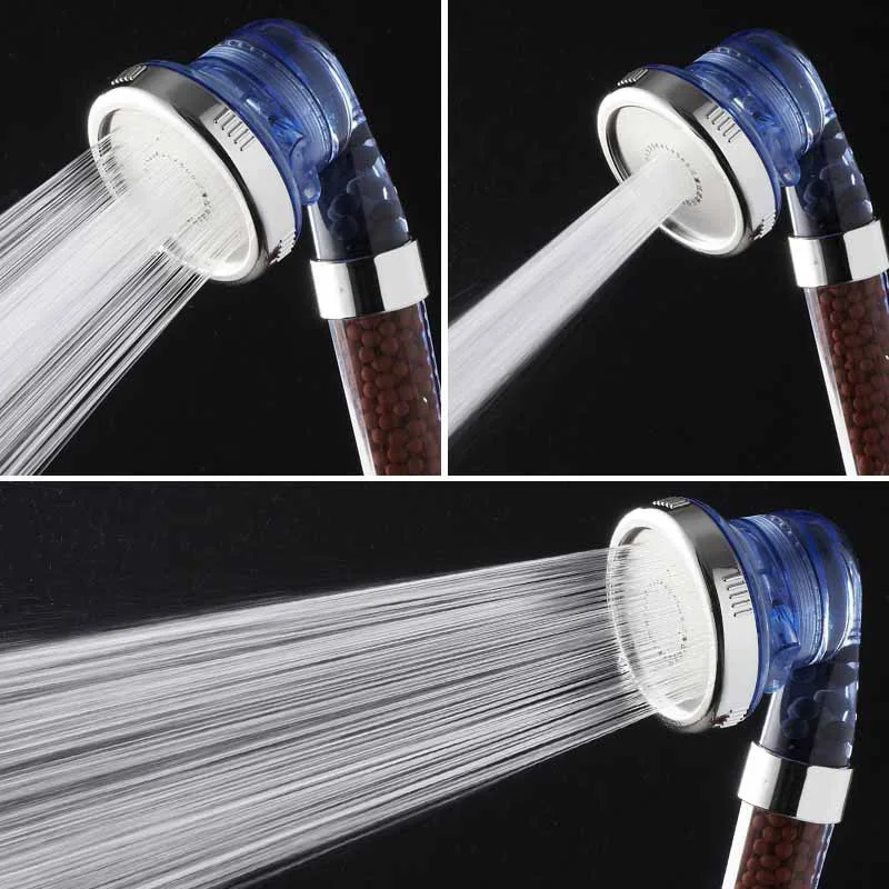 3 Function Adjustable Jetting Shower Filter Negative Ion Set High Pressure Water Saving Head Handheld | Обустройство дома