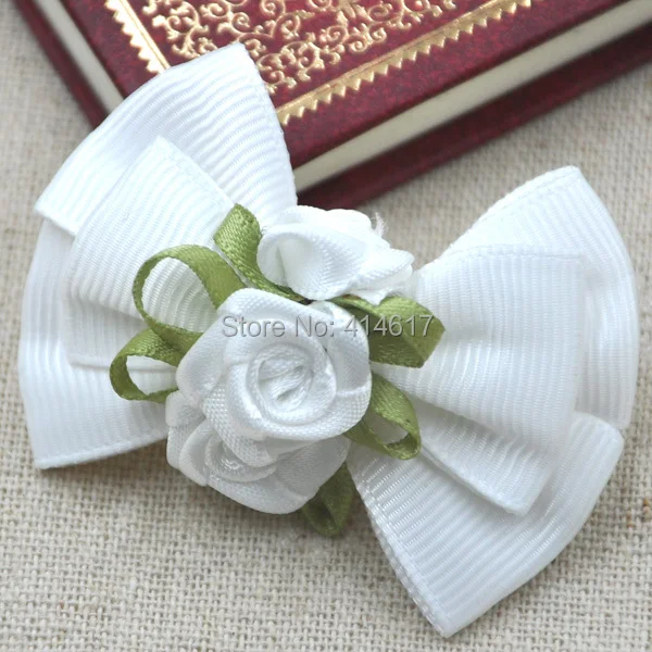 4 шт. красивый Grosgrain Лук Аппликация Свадебное Ремесло Цветы украшения Смешанные