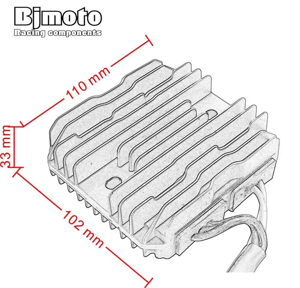 

BJMOTO Moto Regulator Voltage Rectifier For Suzuki AN650 Burgman 650 Skywave 650 VLR1800 Intruder C1800R Boulevard C109R VL1500
